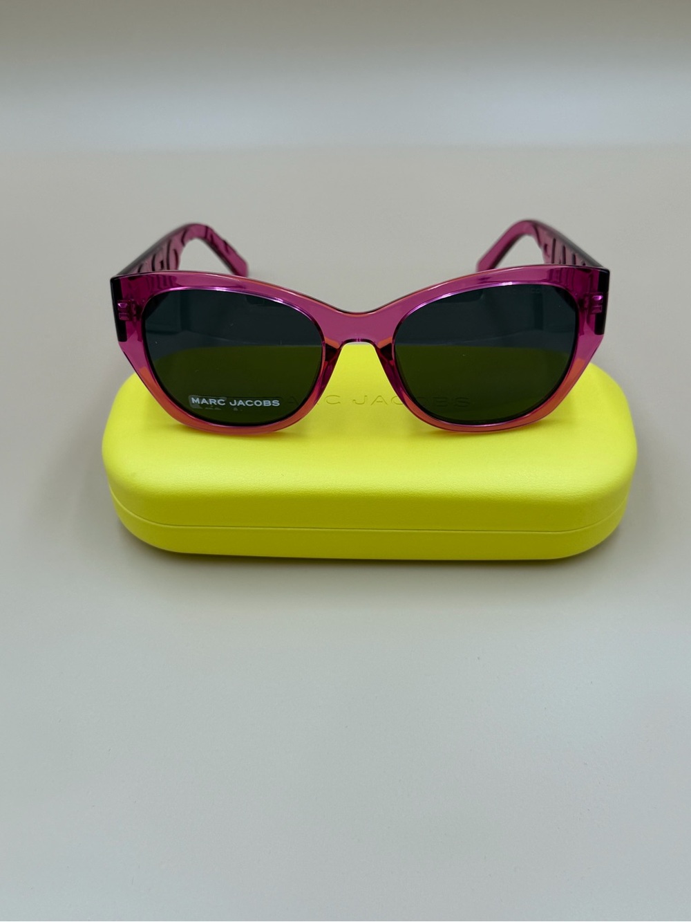 Marc Jacobs Pink Cat-Eye Sunglasses with Dark Lenses